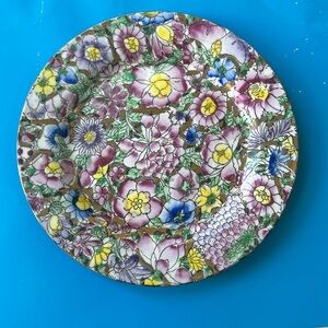 Floral Ceramic Plate - Multicolor
